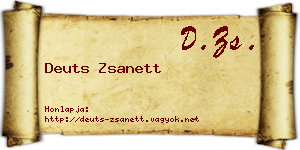 Deuts Zsanett névjegykártya