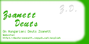 zsanett deuts business card